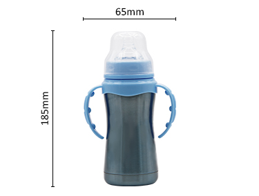 240ml无BPA带硅奶嘴不锈钢奶瓶